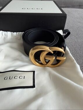 Gucci womens GG thick belt size 85 (US 6)